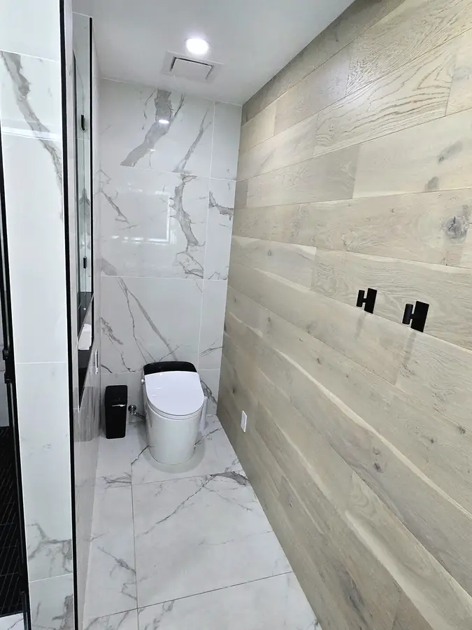Wood-look accent wall