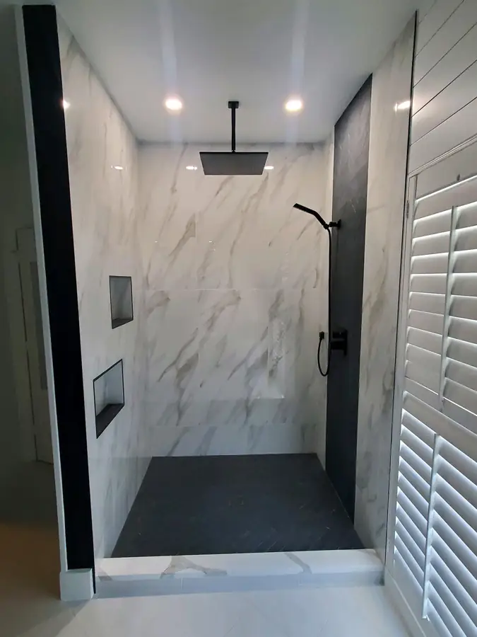 Shower with rain head