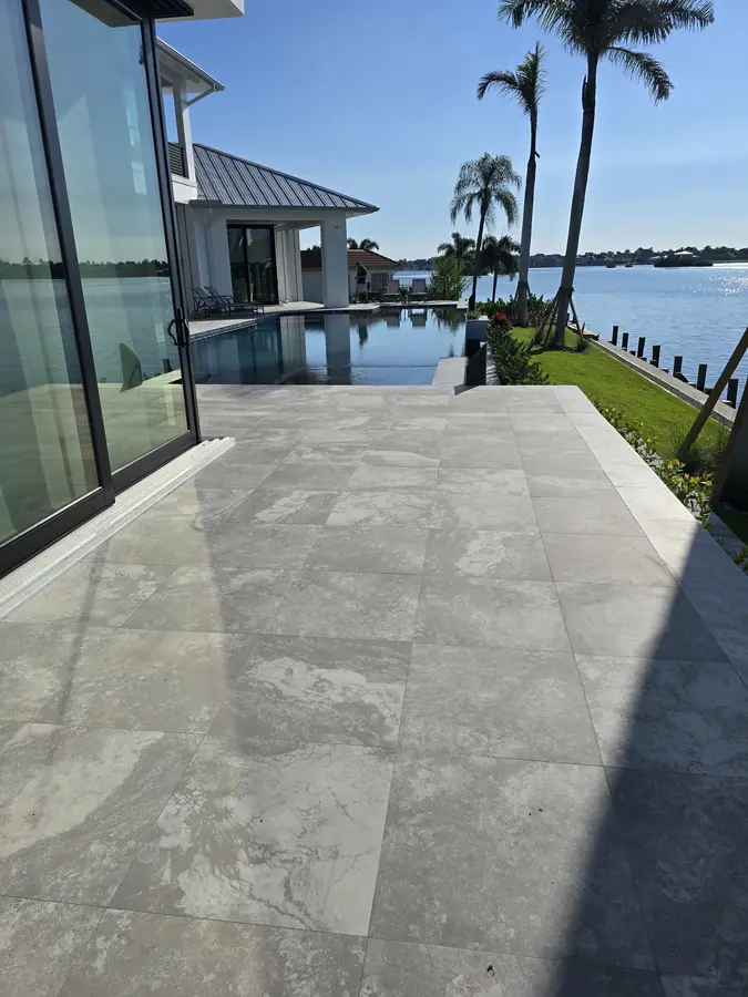 Waterfront pool deck