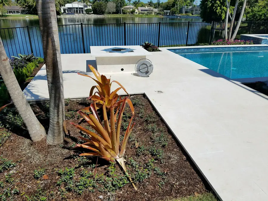 Lakefront pool deck